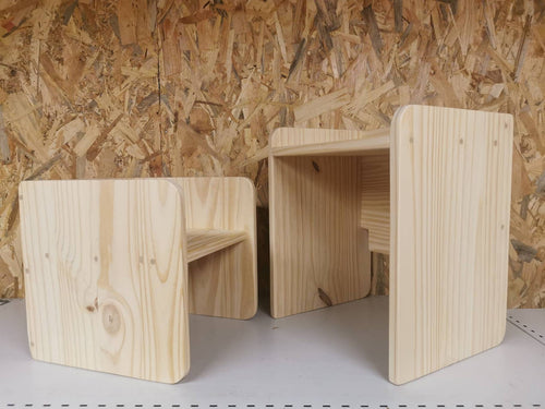Duo Bureau et chaise evolutifs type Montessori